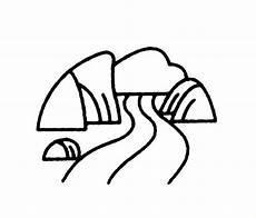 小河简笔画彩色